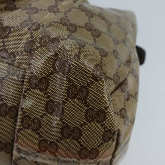 GUCCI GG Crystal Hand Bag Beige Gold 197020 Auth hk1740 - Picture 16 of 16